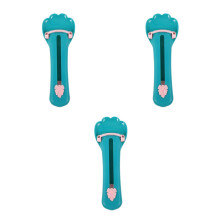 3Pcs Compact Blue Plastic Cat Food Squeezer Practical Feeding Spoon