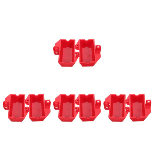 4Pièces Verrou De Prise Électrique Rouge Plastique