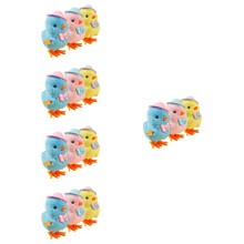 15Pcs Assorted Color Plush Jumping Chick Wind Up Toys for Easter Kids