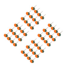 48Pcs Pumpkin Resin Shower Curtain Rings Metal Glide Bathroom Hooks