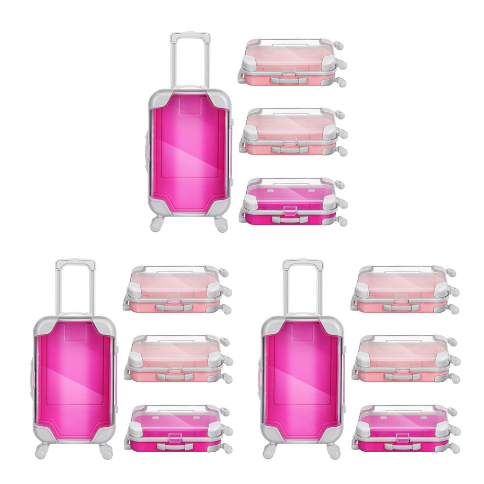 Artibetter 12Pcs Small Travel Makeup Case Plastic Cosmetic Box Assorted Color