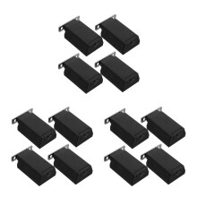 12Pcs Black Magnetic Door Catchers Plastic Heavy Duty Cabinet Latches