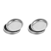 12Pcs Stainless Steel Tea Bag Holder Saucer Round Drip Tray Silver