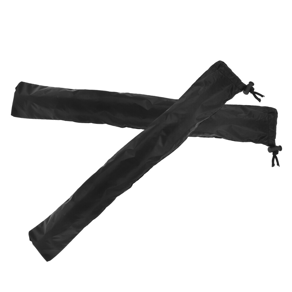 2Pairs Polyester Car Wiper Rain And Snow Protection Covers Black 3703348635374