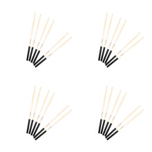 12Pairs Black Drumsticks Maple Wood Drum Sticks for Practice and Stage