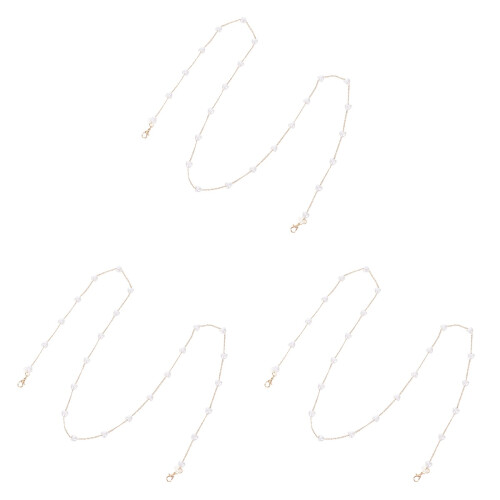 3Pcs Universal Wireless Earphone Strap Pearl Beads Anti-Lost Chain 2