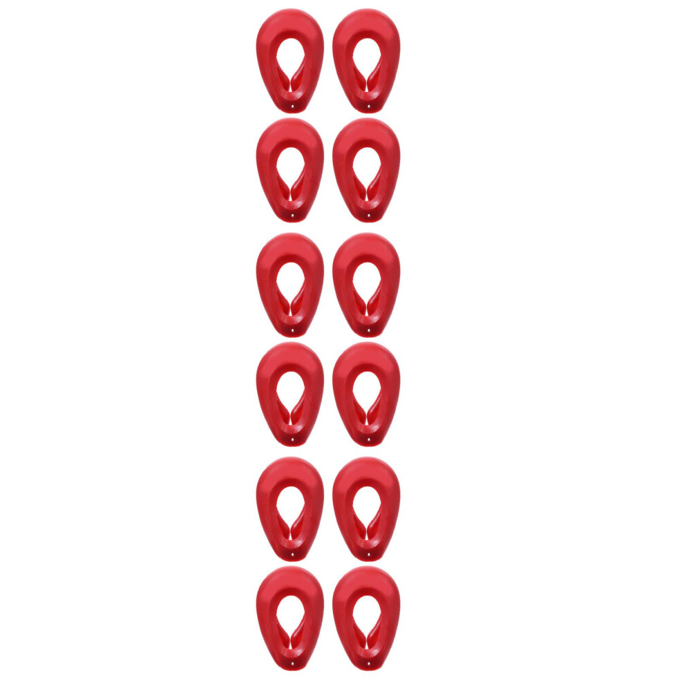 Iplusmile Red 6Pairs Silicone Ear Protectors For Hair Dye Shower Spa Salon Use