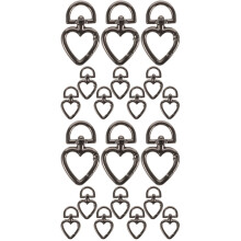 20Pcs Sturdy Black Metal Spring Buckles for DIY, Bags, and Backpacks