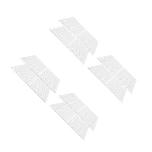 8Pcs Silicone Drying Mat White Heatproof Foldable Kitchen Dish Pad