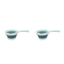 4Pcs Foldable Blue Plastic Water Ladles Kitchen and Garden Use Scoops