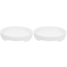 2Pcs White ABS Desktop Display Tray for Cosmetics Jewelry and Trinkets