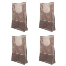 4Pcs Upright Fabric Laundry Bag Hanging Door Storage Multi-Color