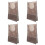 4Pcs Upright Fabric Laundry Bag Hanging Door Storage Multi-Color 1