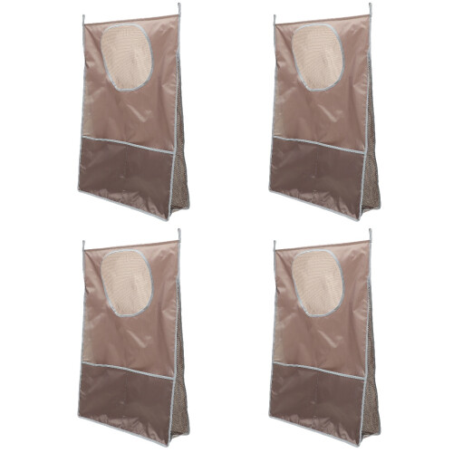 4Pcs Upright Fabric Laundry Bag Hanging Door Storage Multi-Color