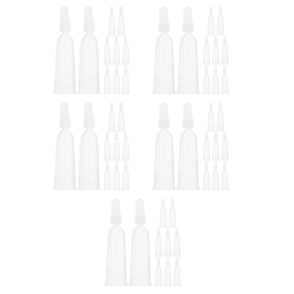Iplusmile 50Pcs Transparent Glue Applicator Kit With Reusable Precision Tips