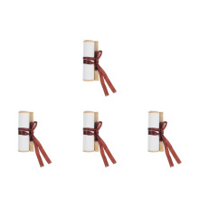 4Pcs Chinese Calligraphy Xuan Paper Scrolls with Wood Rods Multi Color