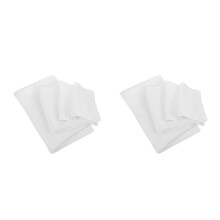 2Sets White Chemical Fiber Chaise Covers for Salon and Massage Lounges