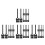 80Pcs Portable Keyboard Cleaning Brush Set Black Nylon ABS Durable 1