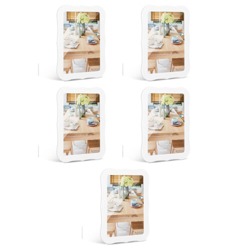 5Pcs Portable Magnetic Locker Mirrors White Ps for Makeup