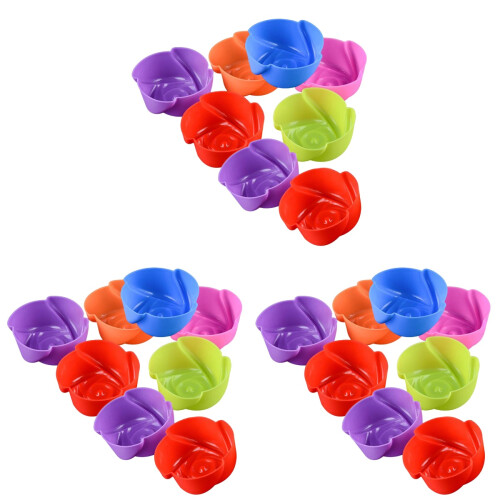 24Pièces Moules Silicone Assortis Pour , Muffins Gelée 2