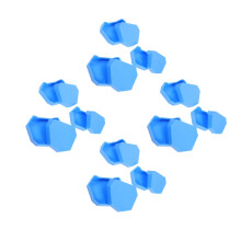 4Sets Blue Plastic Tray Base Durable Holder for Lab Use