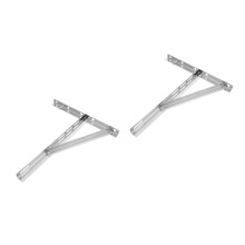 2Pairs Silver Stainless Steel Wall Rack Brackets for Air Conditioner