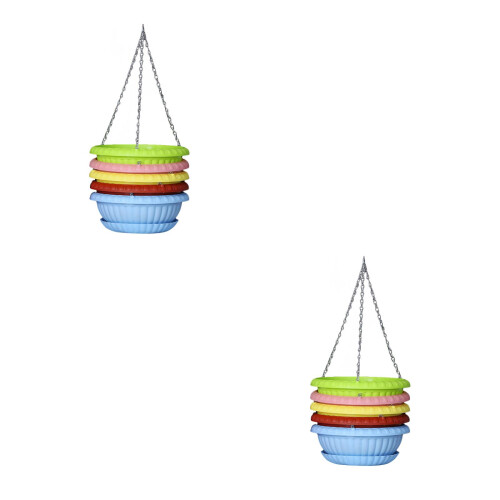 10Sets Assorted Color Hanging Planter Basket for Wall and Balcony Use