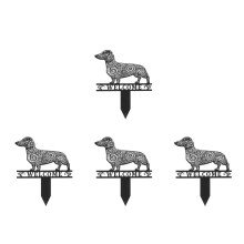 4Pcs Portable Dog Stake Garden Ornament Animal Yard Sign
