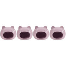 4Pcs Durable Ceramic Hamster Hideout Purple Small Pet Rest House