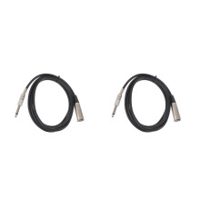 2Pcs Professional Black Audio Connector Cable for Electric Guitar Gear