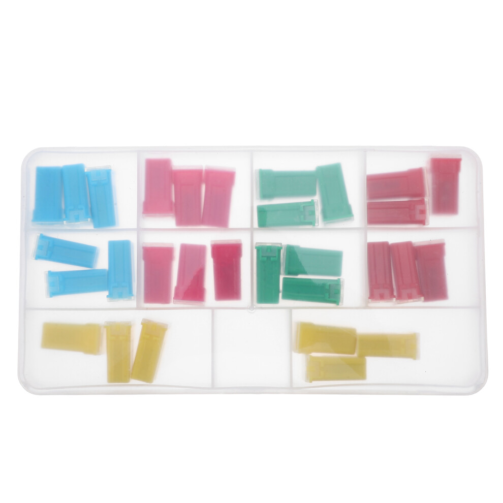 30Pcs Auto Mini Fuse Assortment Kit Plastic Holder Assorted Colors 3703116076194