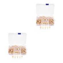 Office Pushpins Multi Color Wood Plastic Alloy with Storage Box