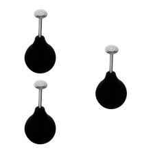 3Pcs Home Use Metal Watering Can Black Stainless Steel Garden Tool