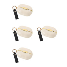 4Pcs Small Handbag Lint Rollers Beige Easy Use Reusable Pet Hair Tool