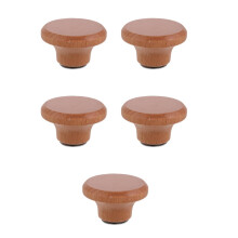 5Pcs Wood Replacement Knobs for Pot Lid Handles Stylish and Practical