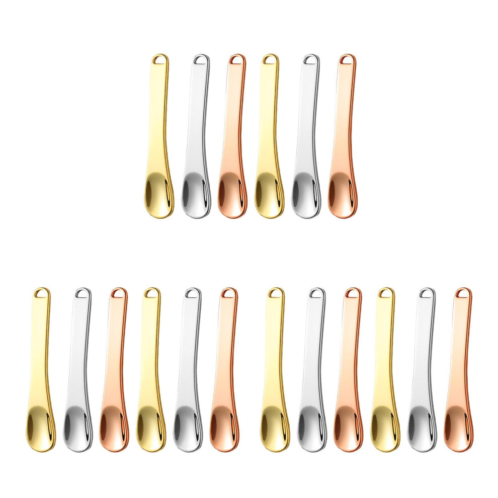 Artibetter 18Pcs Durable Zinc Alloy Makeup Spatulas Assorted Color Facial Tools