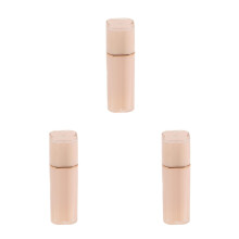3Pcs Empty Pink PP Lipstick Tubes Durable Cosmetic Containers Portable
