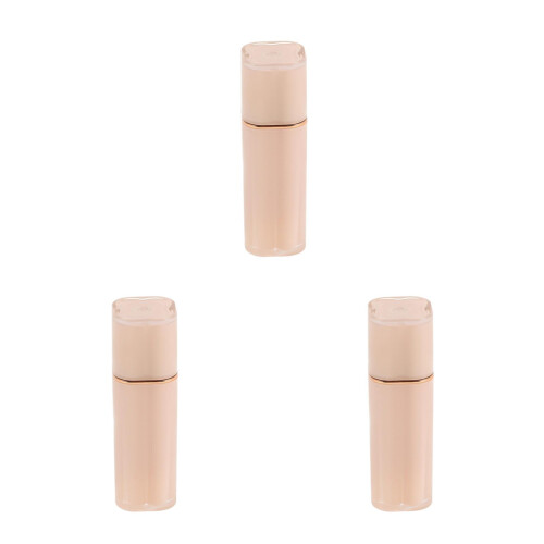 3Pcs Empty Pink PP Lipstick Tubes Durable Cosmetic Containers Portable