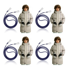 4Pcs Navy Portable Nylon Glove Straps Anti-Slip Winter Glove Rope