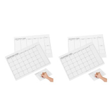 4Pièces Notepad Planning Hebdomadaire Et Mensuel Pour Travail