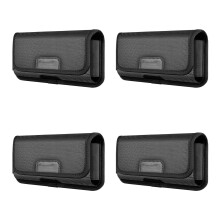 4Pcs Black Small Bag Belt Clip Pouch Durable Waist Bag for Camping