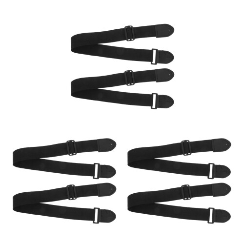 6Pcs Black Nylon Guitar Strap Adjustable Comfortable Guitar Neck Strap
