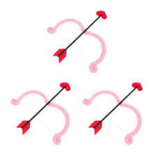 3Pcs Cupid Bow Arrow Set Pink Fabric Valentine Costume Party Kit