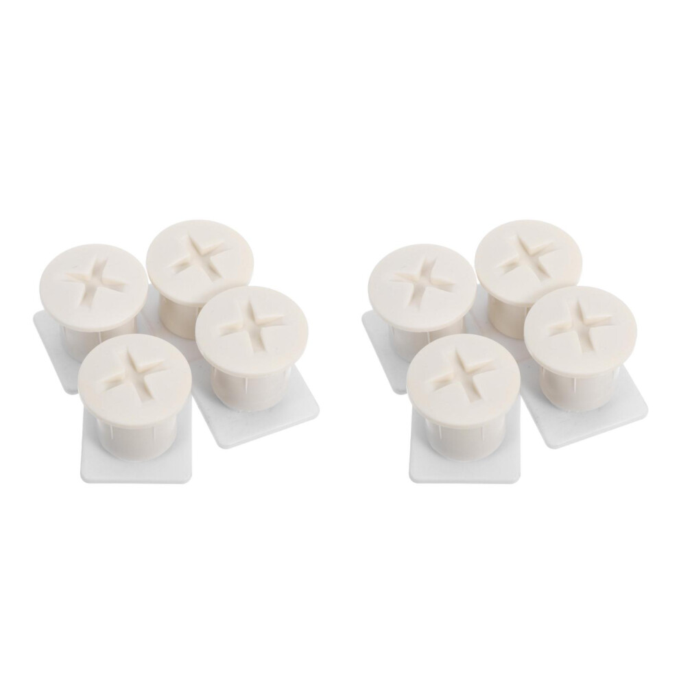 16Pcs White Children's Slide Fixing Screw Caps Plastic Replacement 3701208573149