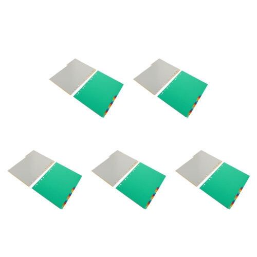 5Sets PP Binder Dividers with Tabs for Office School Use
