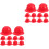 20Pcs Red Plastic Mini Realistic Doll Hard Hat Decor 5