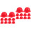 20Pcs Red Plastic Mini Realistic Doll Hard Hat Decor 6