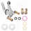 4Sets Wall Mounted Silver Shower Diverter Valve for Home Bathroom Use 1