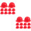 20Pcs Red Plastic Mini Realistic Doll Hard Hat Decor 7