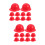 20Pcs Red Plastic Mini Realistic Doll Hard Hat Decor 8